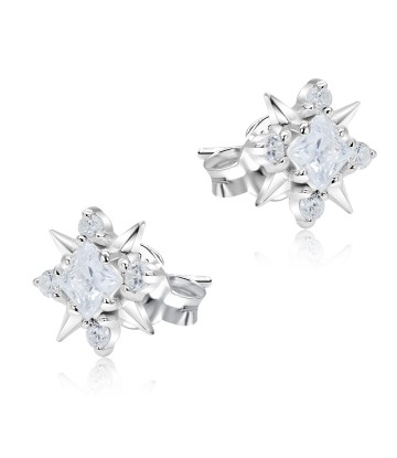 Gorgeous CZ Stone Silver Ear Stud STS-5091